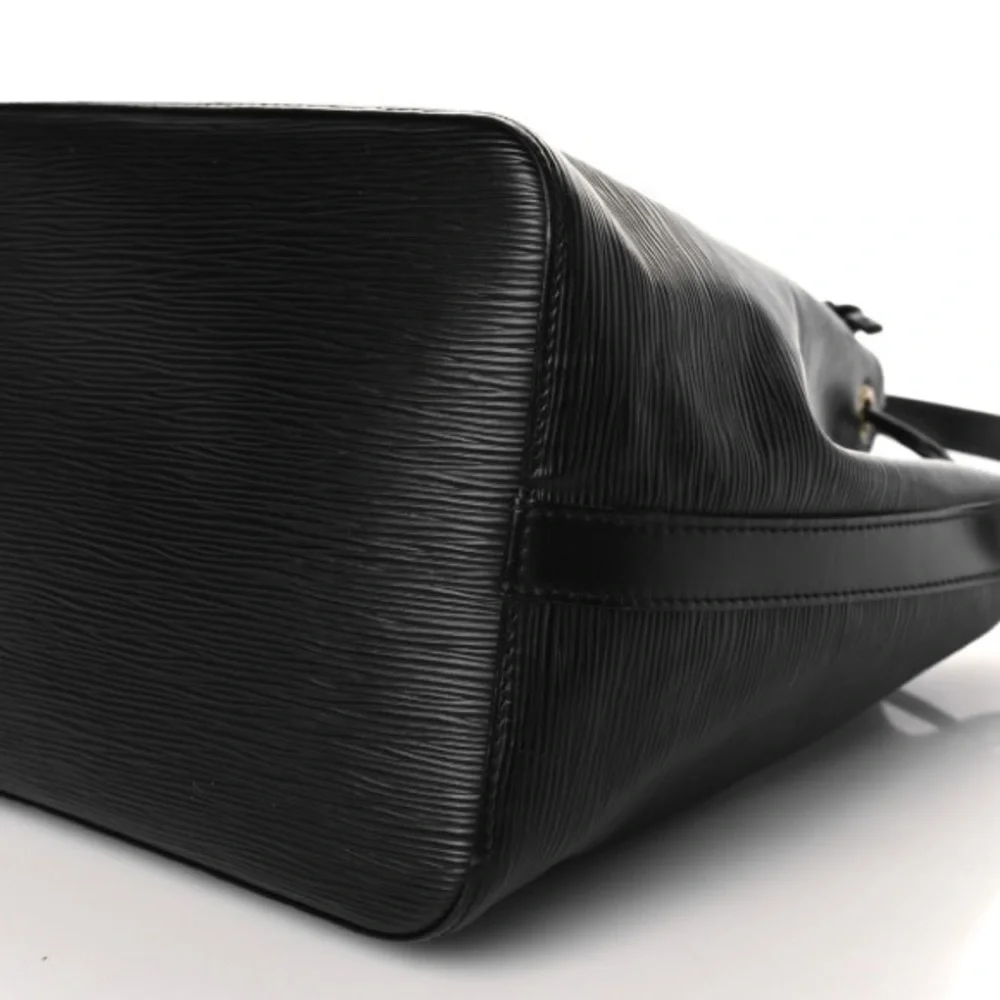 LOUIS VUITTON BLACK PETIT NOÉ LEATHER HANDBAG 💎 AUTHENTIC 💎 - Picture 5 of 13
